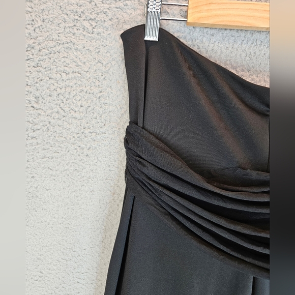 Mistress Rocks Womens Pants Sz L Black With Chiffon Overlay At Waist Back Zip - Picture 7 of 16